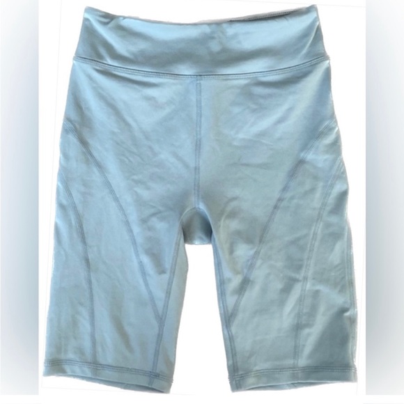 NWOT Free People Biker Baby Blue High-Rise Biker Short Outside Logo Size Medium - Picture 5 of 9